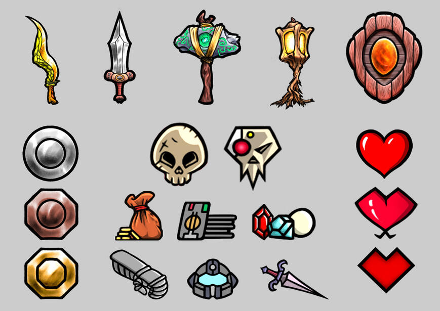 collection of icons